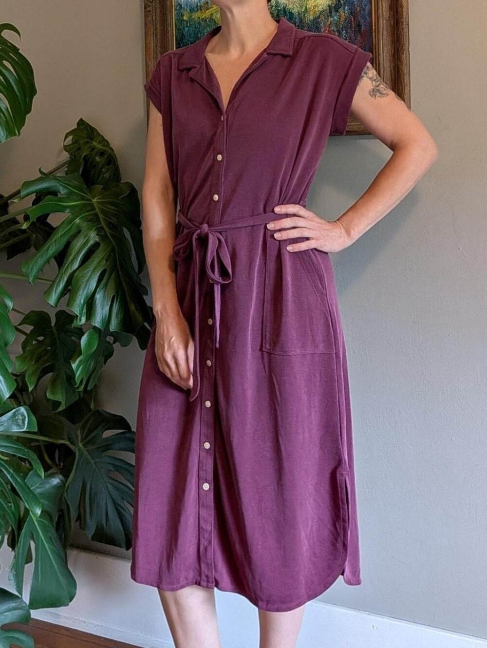 Lou & Grey (LOFT) Purple Shirtdress